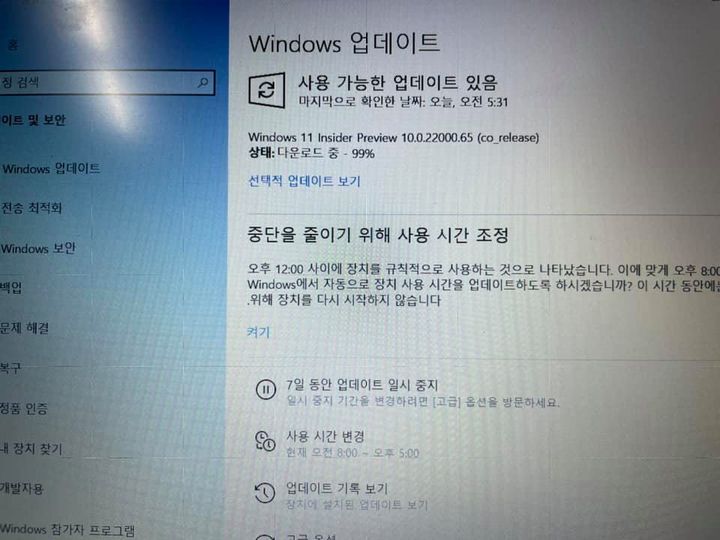Windows 11 설치 화면